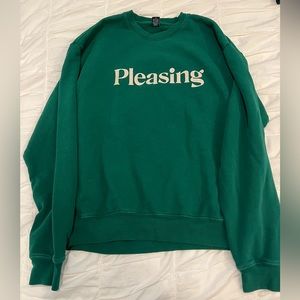 Harry Styles Pleasing Forest Green Crewneck